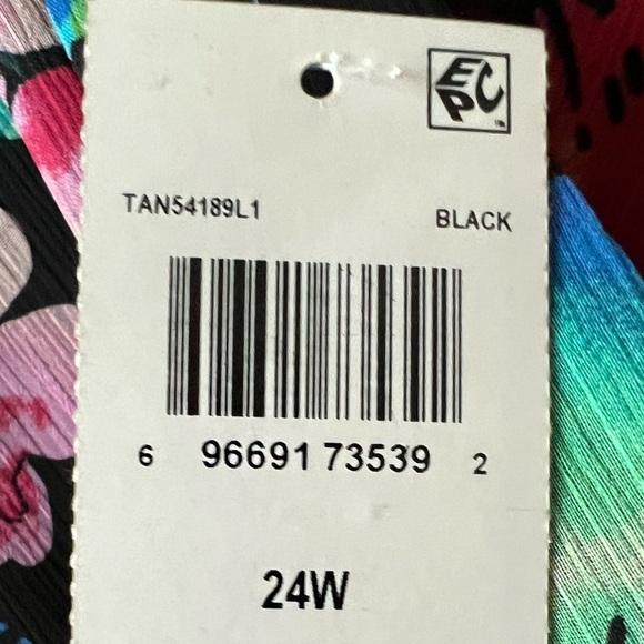 Connected Women's Floral-Print Asymmetrical Midi Dress Size 24W - Picture 8 of 8